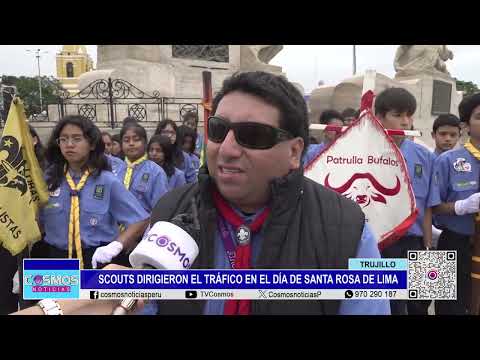 Trujillo: Scouts dirigieron el tráfico en el día de Santa Rosa de Lima