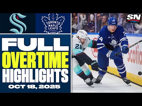 Seattle Kraken at Toronto Maple Leafs | FULL Overtime Highlights - October 18, 2025