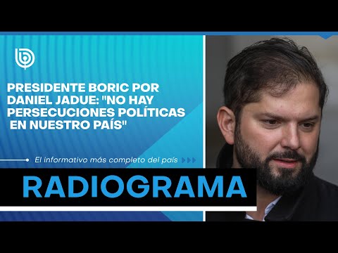 PRESIDENTE BORIC POR DANIEL JADUE: No hay persecuciones políticas en nuestro país