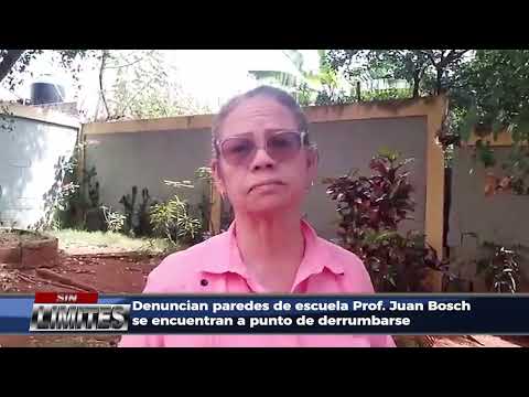 Denuncian paredes de escuela Prof  Juan Bosch en el sector Juan Alberto Espínola se encuentran a pun