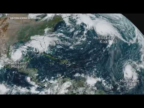 Satellite Imagery Shows Historic Trio of Active Hurricanes Swirling in Atlantic Basin