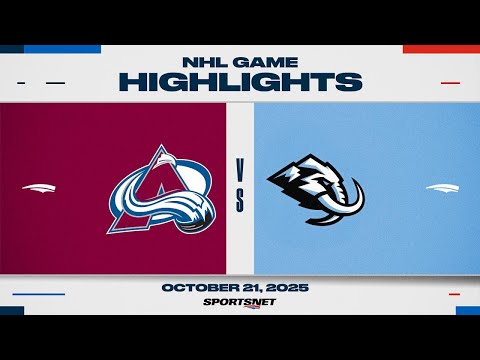 NHL Highlights | Avalanche vs. Mammoth - Oct 21, 2025
