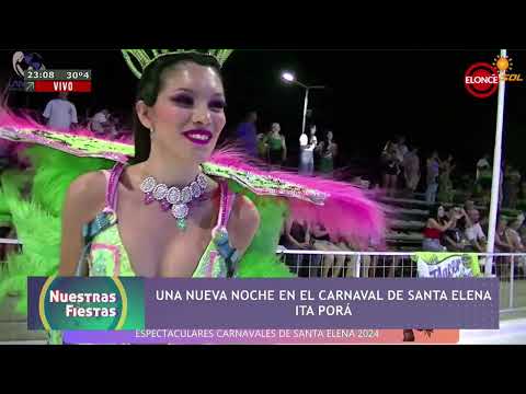 Itá Porá fue la primera comparsa en salir a desfilar en la tercera noche en Santa Elena