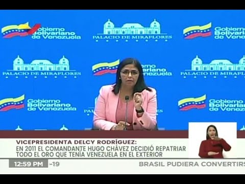 Vicepresidenta de Venezuela sobre 31 toneladas de oro en Banco de Inglaterra: El caso irá a la CPI