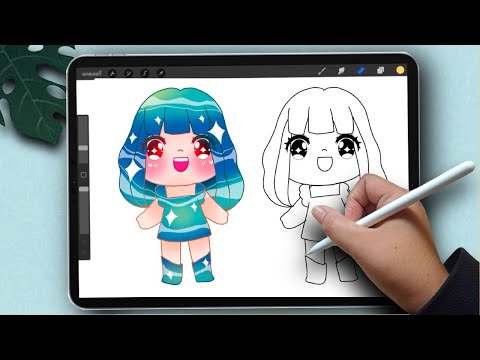 สอนวาดสาวน้อยการ์ตูนน่ารักแบ