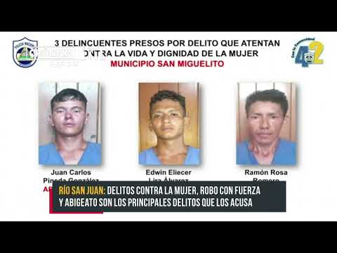 Detenidos se encuentran varios presuntos delincuentes en Río San Juan - Nicaragua