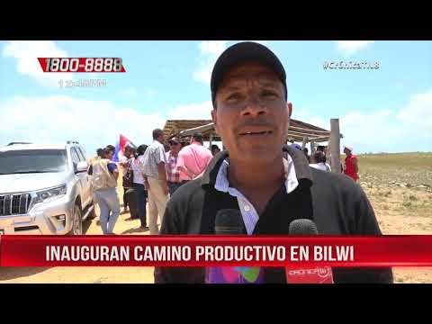Inauguran 13 km de camino productivo en comunidad indígena de Bilwi - Nicaragua
