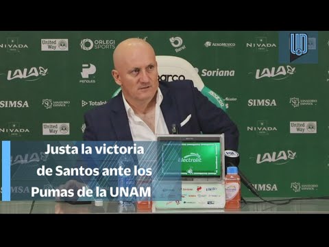 Asegura Pablo Repetto que fue justa la victoria de Santos ante Pumas