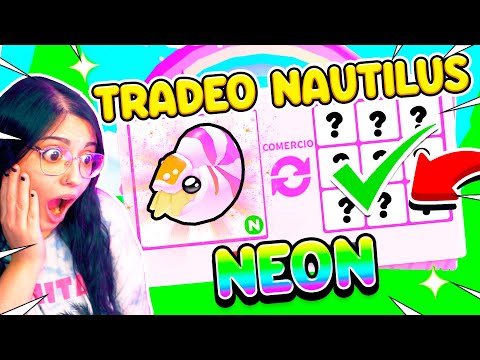 TRADEÉ EL PRIMER NAUTILO *NEÓN* POR ESTAS COSAS en ADOPT ME!! (Roblox)