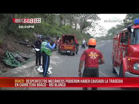 Un fallecido y tres lesionados en Ctra. Boaco - Río Blanco – Nicaragua