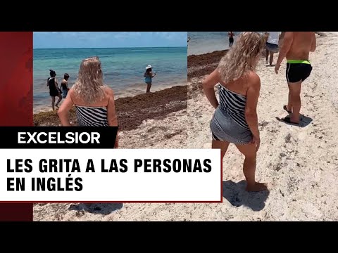 Exhiben a mujer por prohibir a locales de Isla Blanca, Cancún pasear por ‘su playa privada’