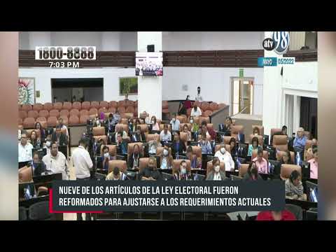 Asamblea Nacional aprobó Reforma a la Ley Electoral de Nicaragua