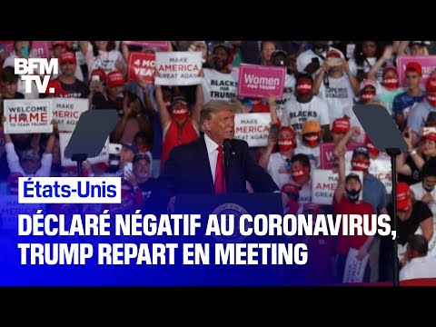 Testé négatif au coronavirus, Donald Trump repart en meeting… sans masque