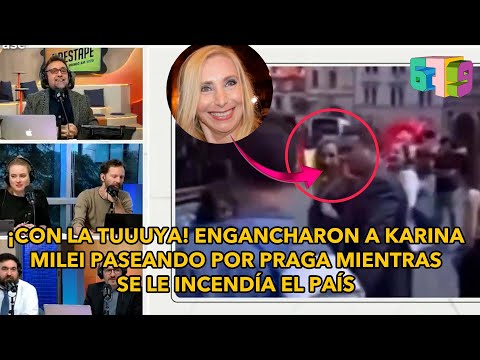 ¡CON LA TUUUUYA! Engancharon a Karina Milei PASEANDO por Praga mientras SE INCENDÍA el país