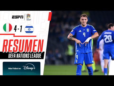 GOLAZO DE RETEGUI EN LA VAPULEADA DE LA SQUADRA AZZURRA EN LA NATIONS | Italia 4-1 Israel | RESUMEN