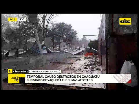 Temporal ocasionó destrozos en Caaguazú
