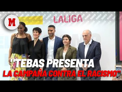 Elma Saiz y Javier Tebas, presentan la campaña contra el racismo en el deporte | MARCA
