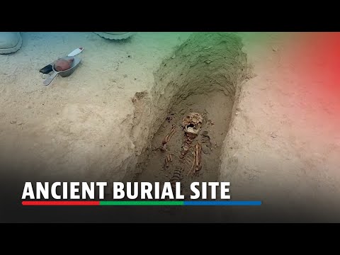 Ancient burial site with human remains found in in Peru