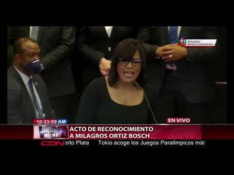 Senado reconoce trayectoria de Milagros Ortiz Bosch