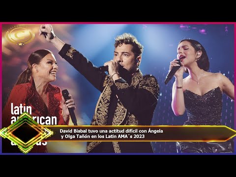 David Bisbal tuvo una actitud difícil con Ángela  y Olga Tañón en los Latin AMA´s 2023