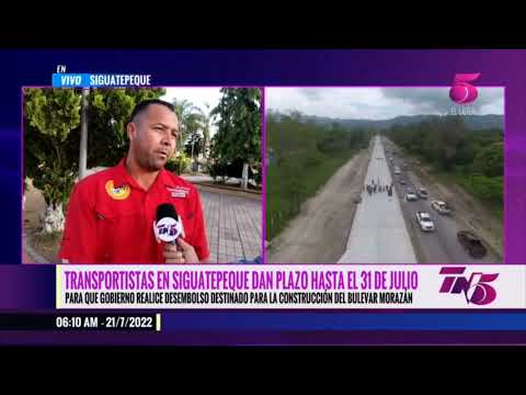 Transportistas de Siguatepeque dan plazo a gobierno para construccion del Bulevar Morazán