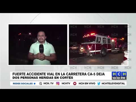 Dos personas resultan heridas en brutal accidente ocurrido en Pimienta, Cortés