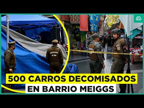 500 carros decomisados en barrio Meiggs: Masivo operativo policial en Estación Central