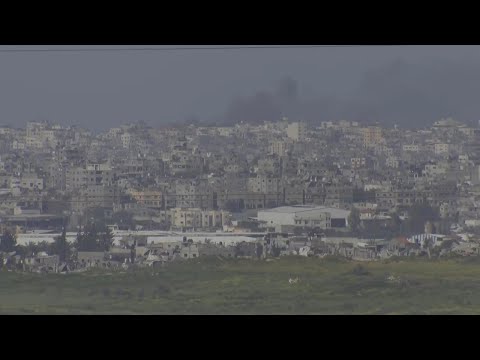 Smoke plumes in Gaza Strip as Israeli offensive continues