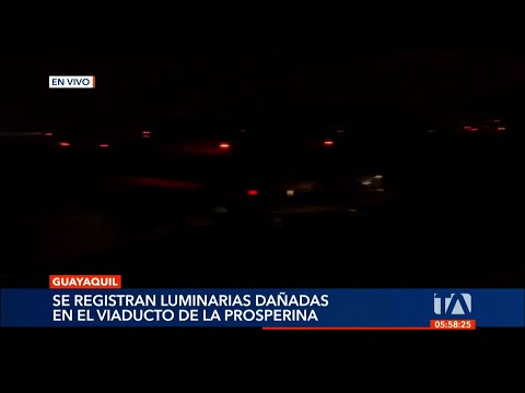 La falta de luminaria en el viaducto de la Prosperina aún no ha sido atendido por autoridades
