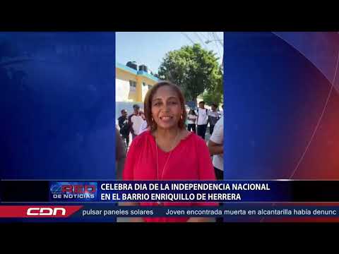 Celebran día de la Independencia Nacional en el barrio Enriquillo de Herrera