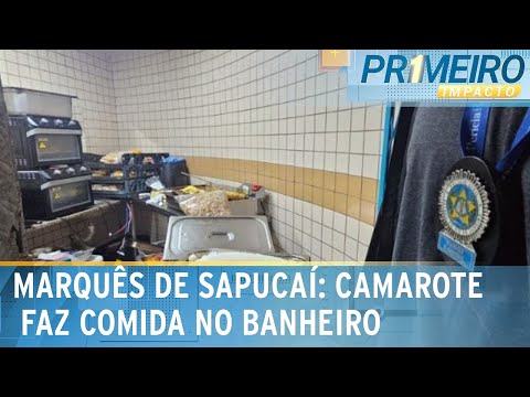 Camarote de Sapucaí é flagrado preparando comida no banheiro | Primeiro Impacto (12/02/24)