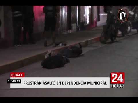 Policía y serenos frustran asalto a mano armada en Juliaca