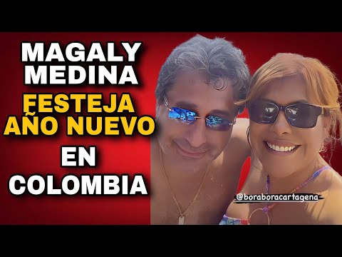MAGALY MEDINA FESTEJA AÑO NUEVO EN CARTAGENA - COLOMBIA JUNTO A SU ESPOSO