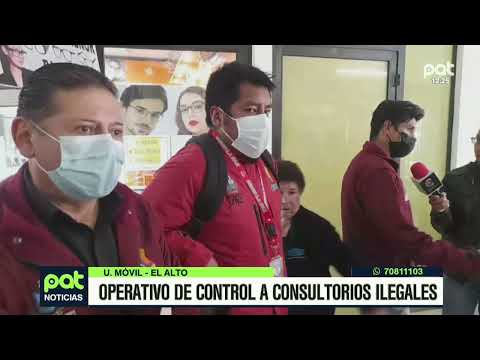 Operativo de control en El Alto a consultorios ilegales
