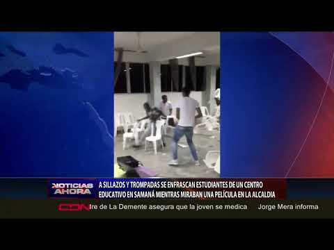 Samaná: A sillazos y trompadas se enfrentan estudiantes mientras miraban película en la Alcaldía