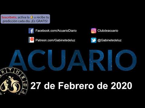 Horóscopo Diario - Acuario - 27 de Febrero de 2020