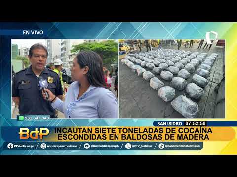Callao: incautan siete mil kilos de droga camuflada en baldosas de madera