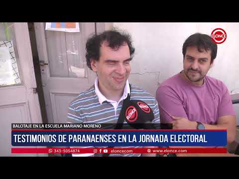 Elecciones balotaje 2023: Testimonios de paranaenses en la Escuela Mariano Moreno