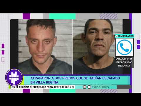 Atraparon a dos presos que se habían fugado en Villa Regina