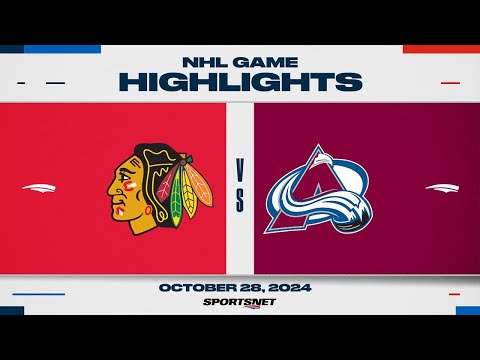 NHL Highlights | Blackhawks vs. Avalanche - October 28, 2024