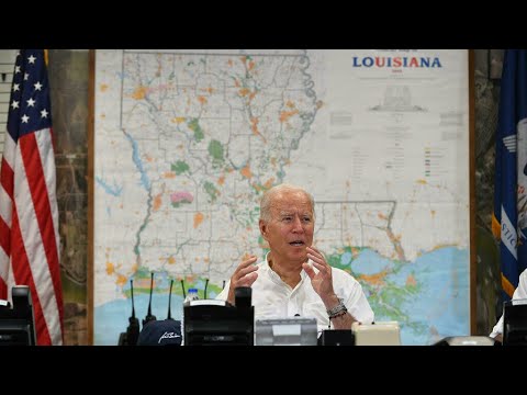 Joe Biden prometió ayuda federal a Louisiana, devastada por el huracán Ida
