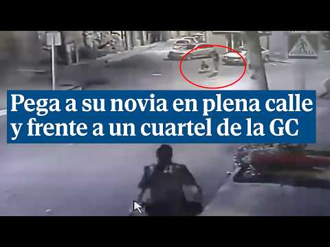 Un hombre pega a su pareja en plena calle y frente a un cuartel de la Guardia Civil