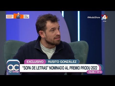 La alegría del Rusito González por la nominación de Sopa de letras a los Premios PRODU 2022