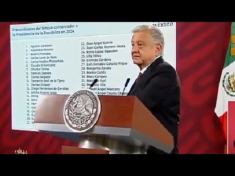 AMLO PIDE VOLVER A PONER LISTA PRECANDIDATOS CONSERVAS Y PONE A DE LA MADRID COMO EJEMPLO DE RELAJO