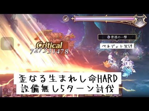 【アナデン】歪なる生まれし命(HARD)   設備無し5ターン討伐