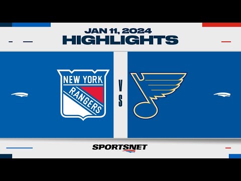 NHL Highlights | Rangers vs. Blues - January 11, 2024