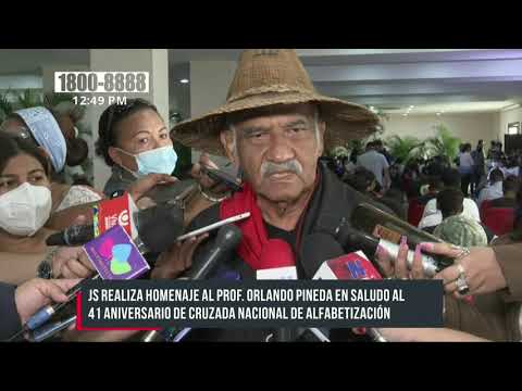 Reconocen gesta del Profesor Orlando Pineda durante la Alfabetización - Nicaragua
