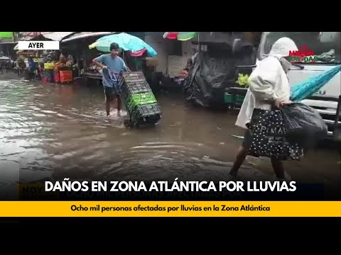 Ocho mil personas afectadas por lluvias en la Zona Atlántica