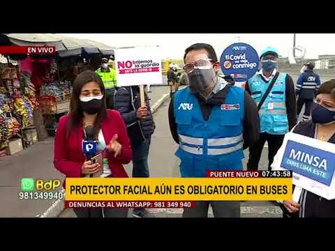 Puente Nuevo: multan a pasajeros que no usen protectores o incumplan protocolos en buses