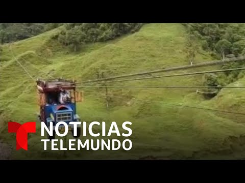 En Colombia hay un camión que vuela a gran altura | Noticias Telemundo